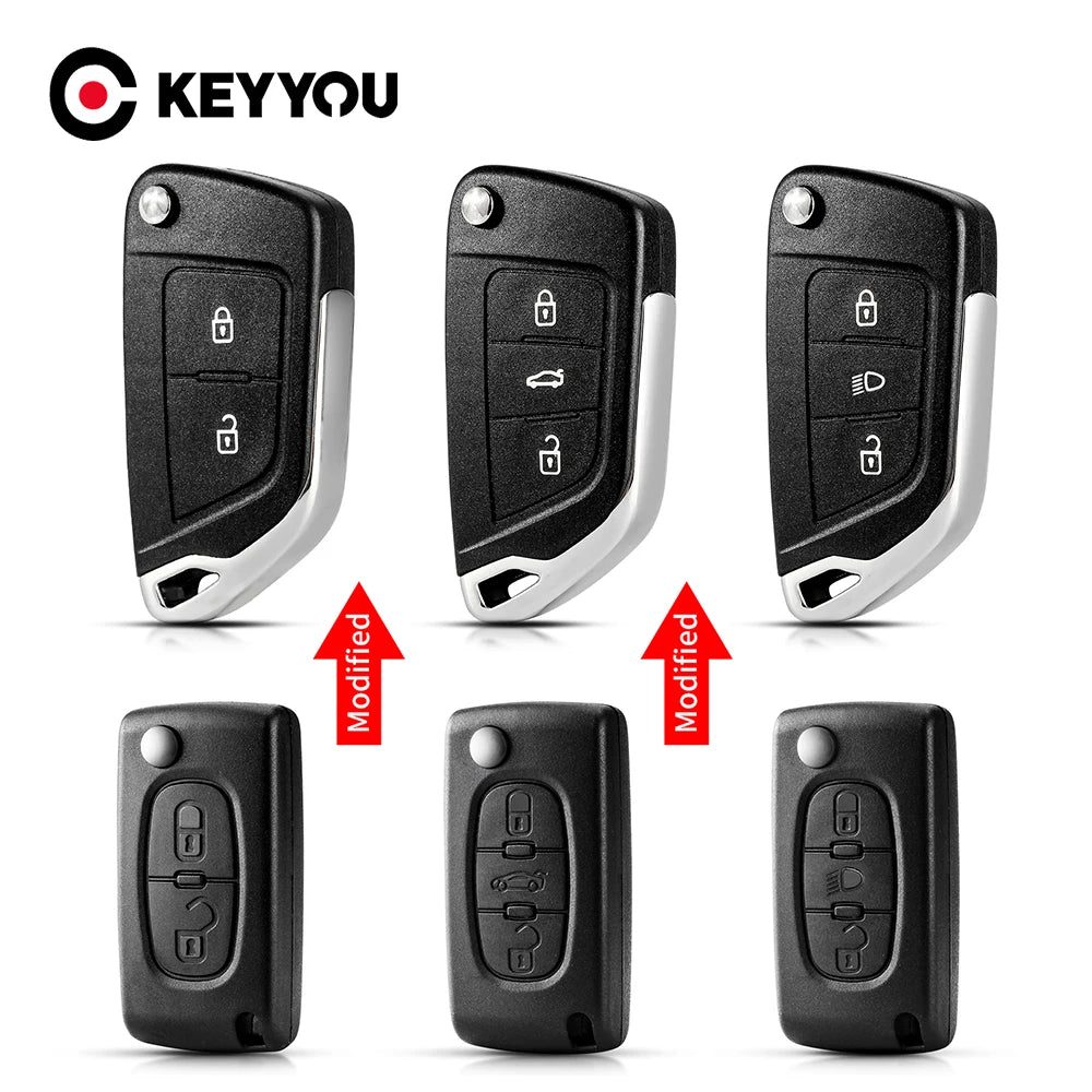 KEYYOU For Citroen С2 C4 С3 С5 C6 For Peugeot 107 207 307 407 306 308