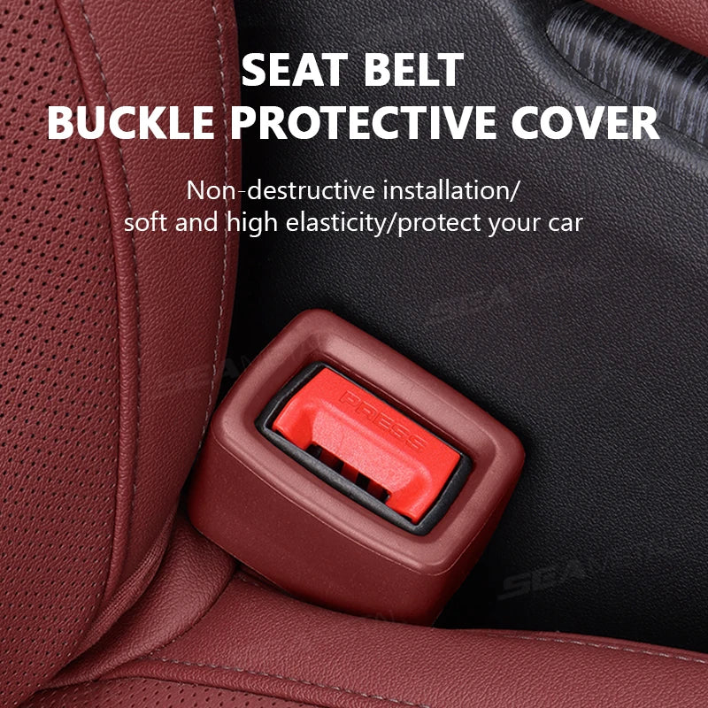 BLALION Buckle Up Car Seatbelt Guard Seat Belt Holder Silicone Buckle