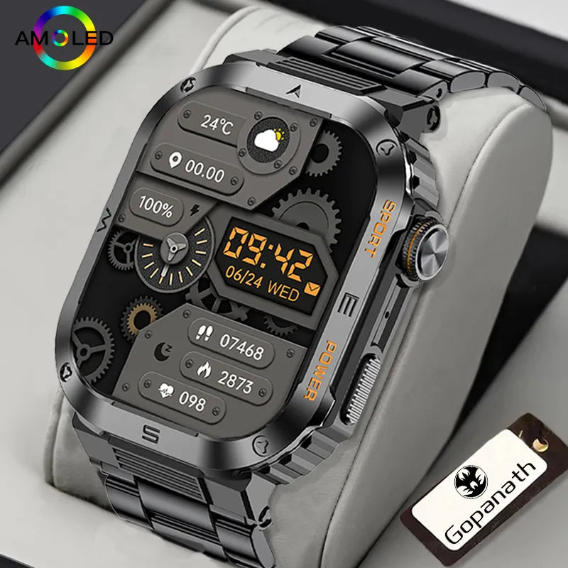 Rugged And Durable Military Smart Watch Ip68 Waterproof 2.01 '' HD