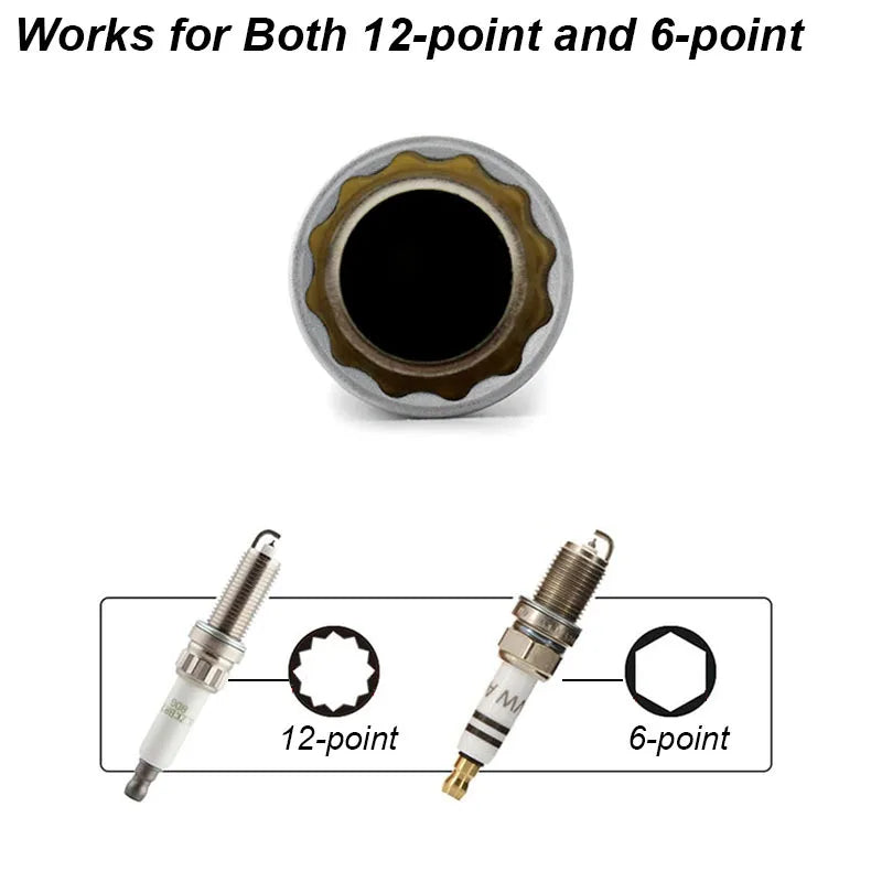 Spark Plug Socket Wrench Key Adapter 14 16mm Install Replace Repair