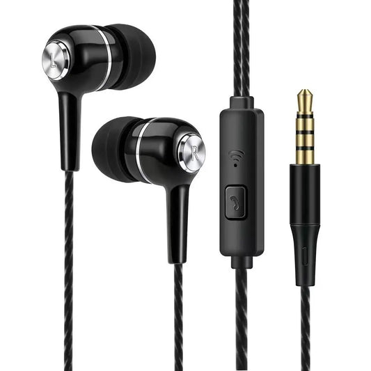 Stereo In-Ear Earphone Bass With Microphone HiFi Headphone Portable