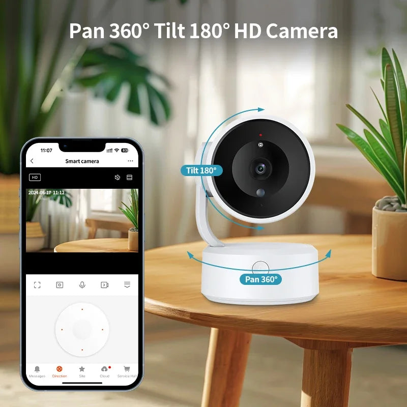 Tuya Wifi Camera Indoor 5MP One-Touch-Call Baby Monitor Two Way Talk