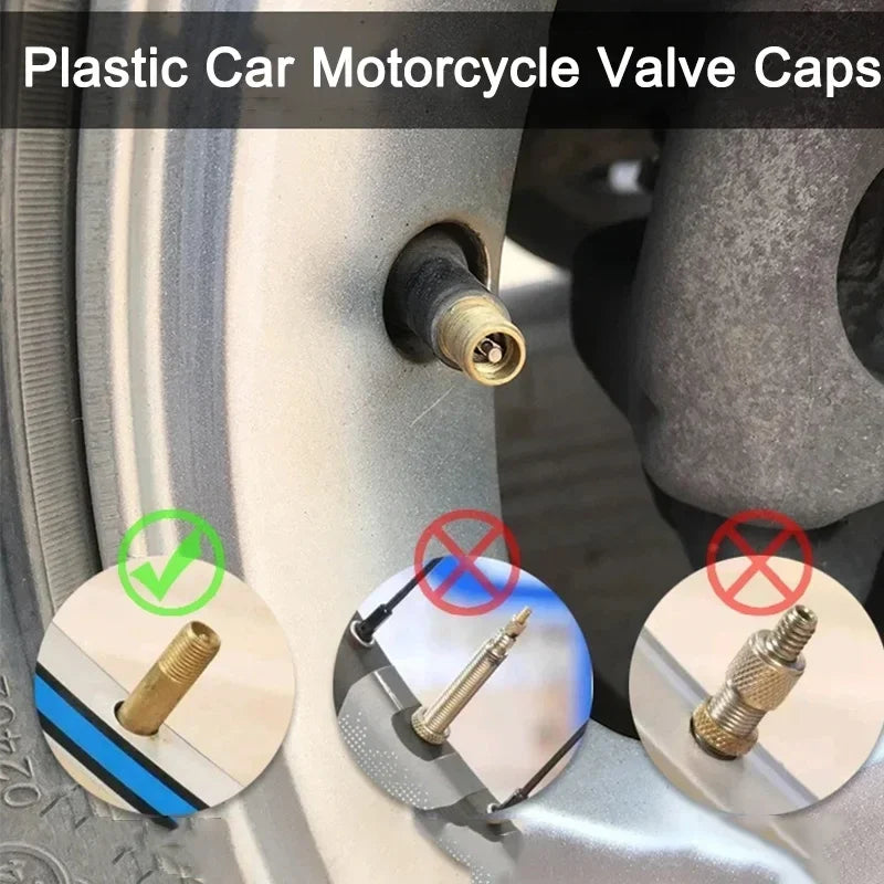 30PCSTire Valves ABS Plastic Automobile Bicycle Tyre Valve Cap Dust