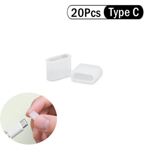 20/1PCS Dust Plug Protective Cover For Android Type C Male Charger