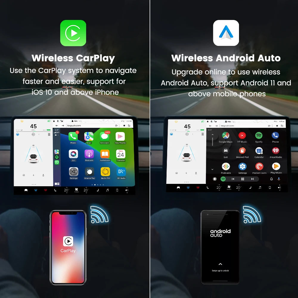 CarlinKit Wireless Android Auto & CarPlay USB Adapter For Tesla Car