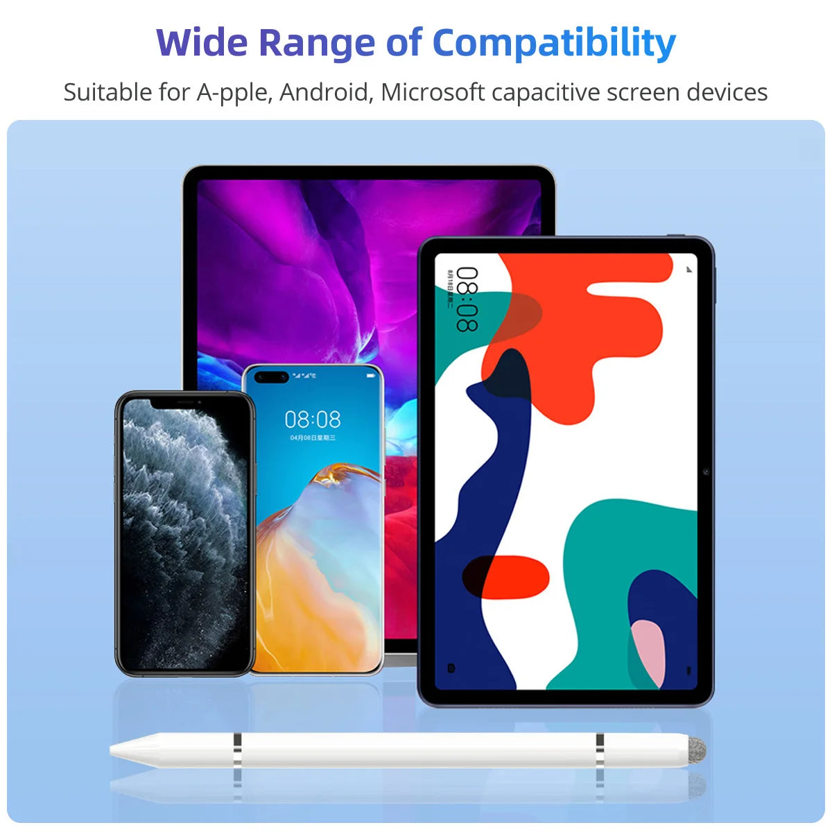 3 In 1 Stylus Pen For Android IOS Touch Pen Drawing Capacitive Pencil