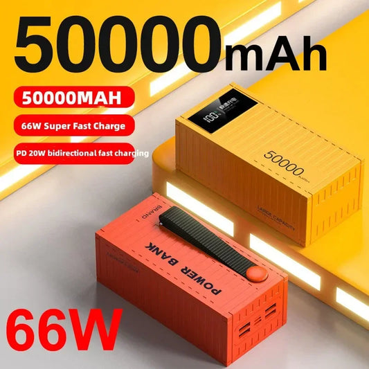 50000mAh 66W Power Bank Super Fast Charging Container External Battery