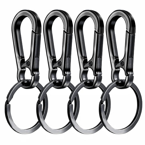 4Pcs Carabiner Clip Keychain Metal Carabiner Shape Key Ring Keyring
