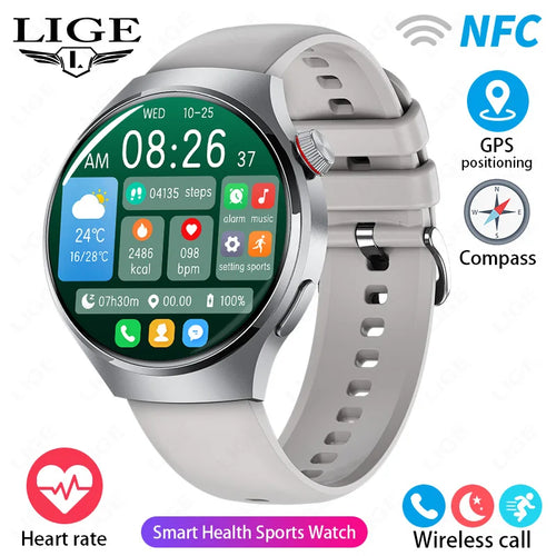 LIGE New Smart Watch Men 1.52 inch Full touch Screen  Bluetooth Call