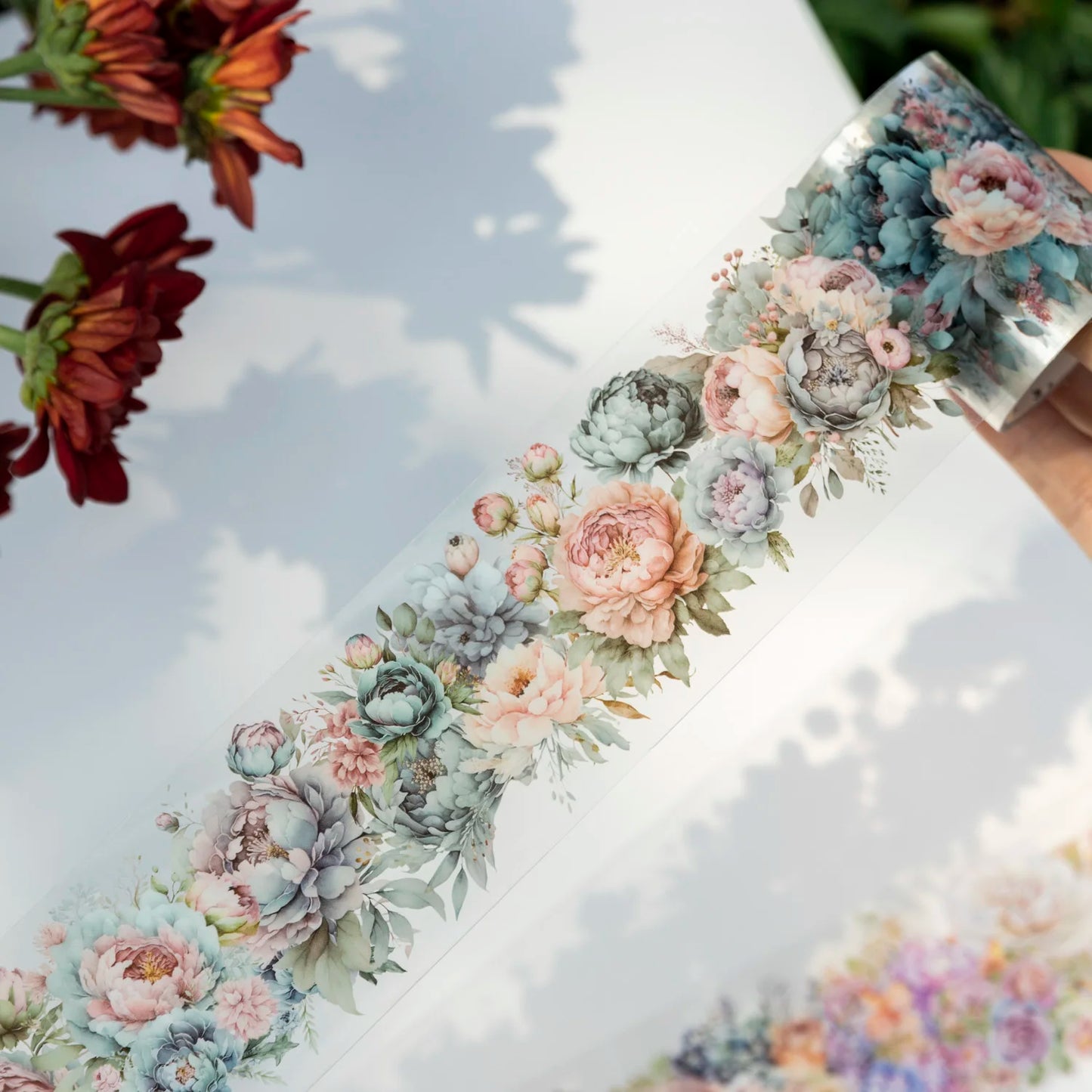 200cm/Roll PET Tape Flowers Four Seasons Series Plant Landscaping