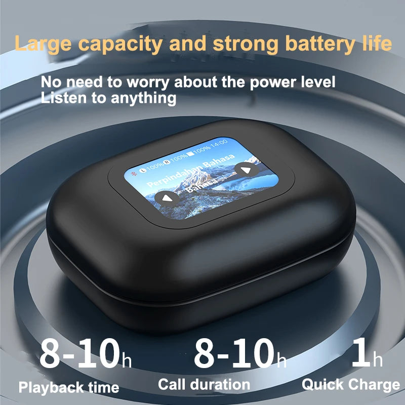 Ai Translation Touch Color Screen Ear-Hanging Earphones Bluetooth