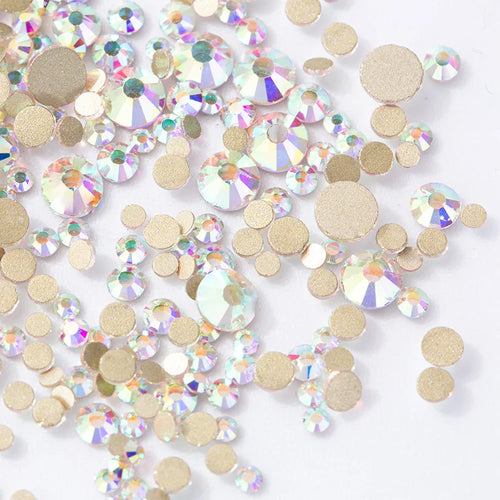 2880PCS SS3-SS20 Multi-colors Mix Size Nail Art Rhinestones Flatback
