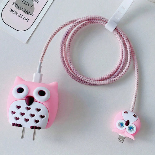 4pcs Cute Charging Data Cable Protector For iPhone 18/20w Charger