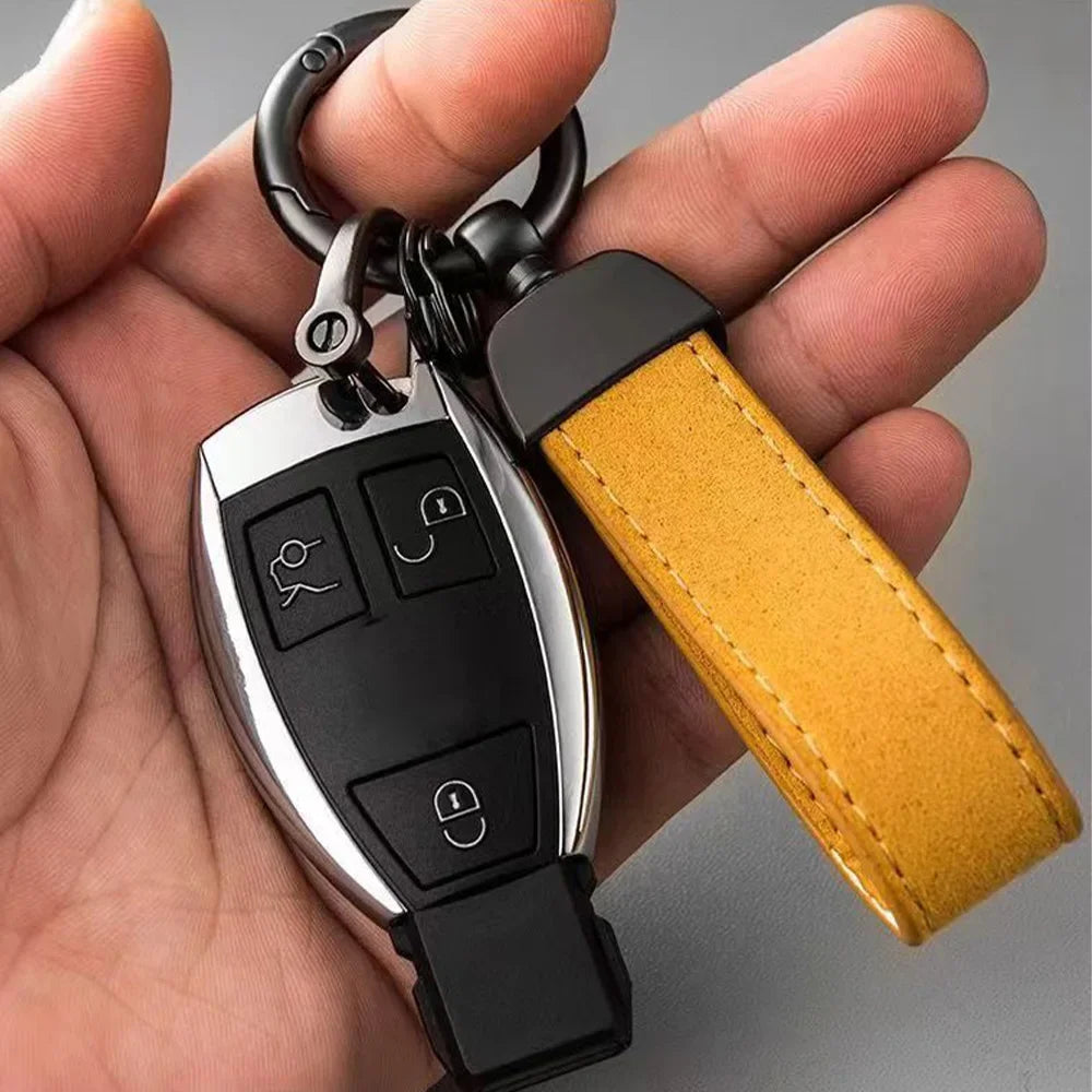 Fashion Solid Color Flip Fur Keychain Lanyard Business Gift Key Chain