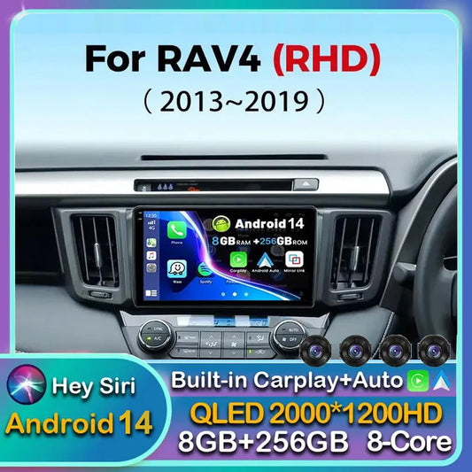Android 14 Carplay For Toyota RAV4 Rav 4 2013 2014 2015 2016 2017 2018
