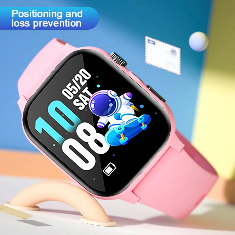 4G Kids Smart Phone Watch SOS Call LBS Tracker Location Sim Card Clock