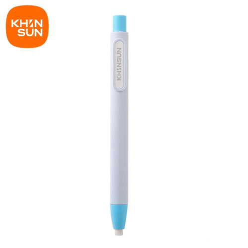 KHINSUN Press Retractable Pencil Eraser Correction Supplies Pen Style