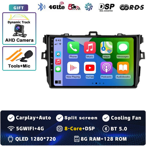 Android 14 Car radio Navigation Multimedia Player For Toyota Corolla