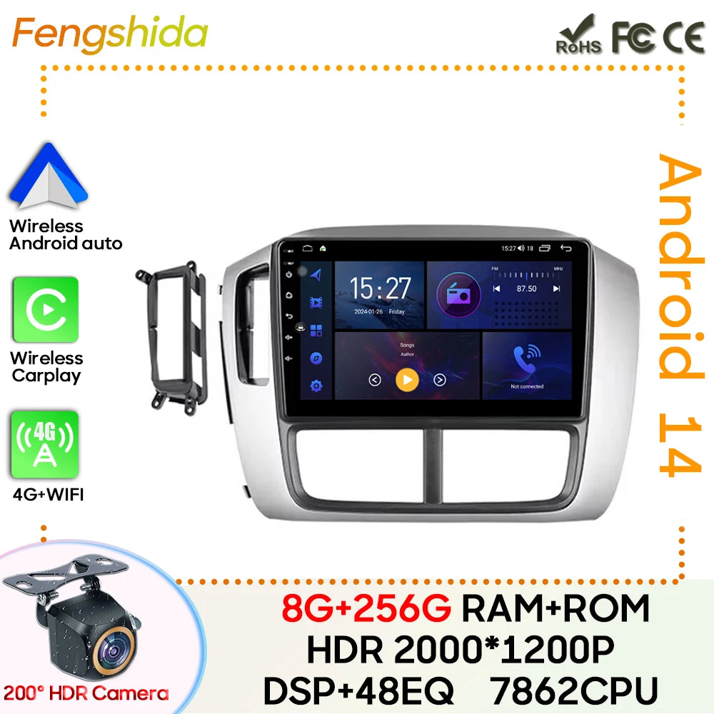 Car Radio Carplay For Honda Pilot 1 2005 - 2008  GPS Navigation