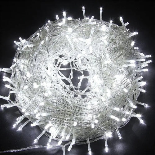 Tail Plug 220V EU Plug 10M Christmas LED String Light Garlands