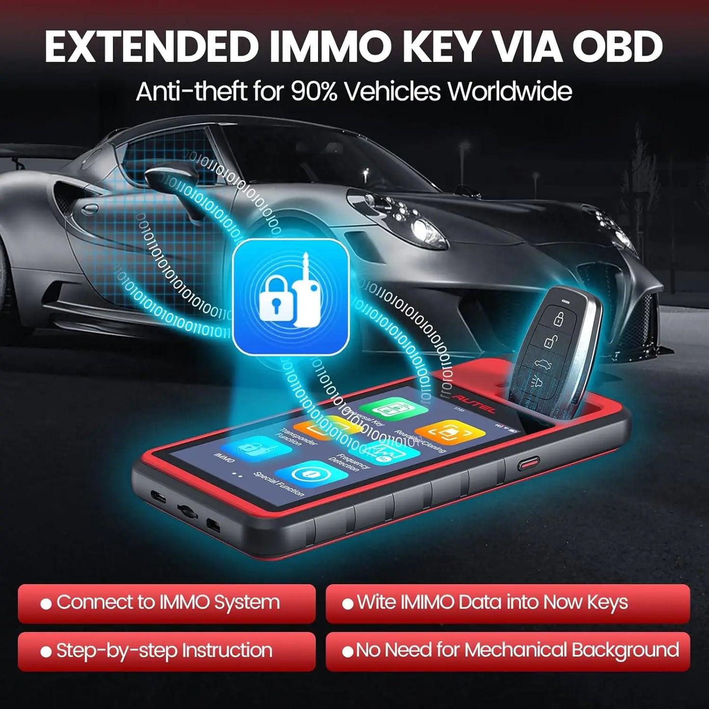 Autel MaxiIM KM100 Key Fob Programming Immobilizer Tool 2PCS Autel