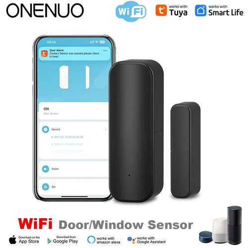 Tuya WiFi/ZigBee Door Window Sensor Smart Home Wireless Door Open