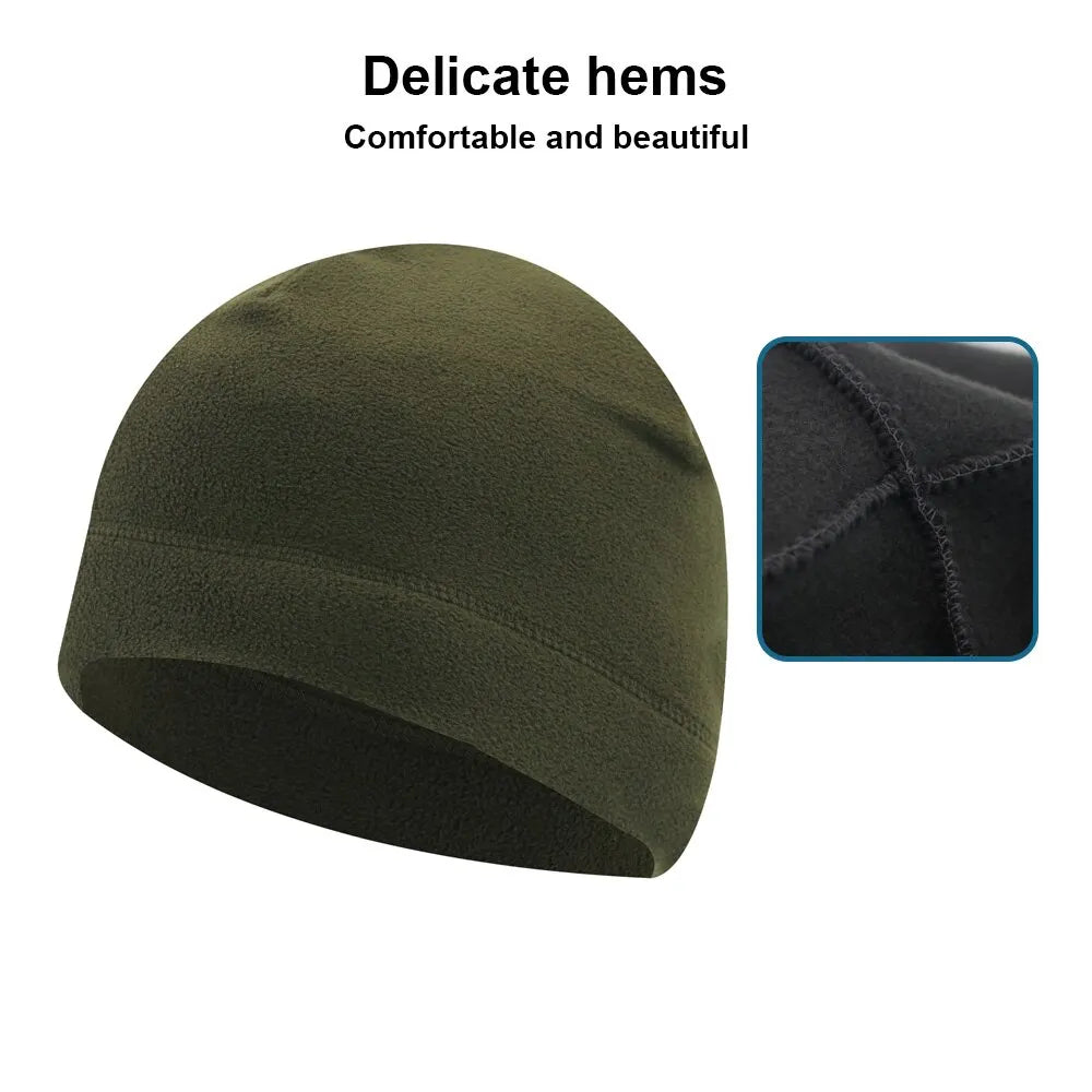Warm Winter Skull Cap Soft Polar Fleece Hat Thick Windproof Cap