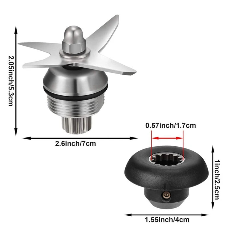 Blender Wet Blade Replacement Assembly With 891 Drive Socket Kit