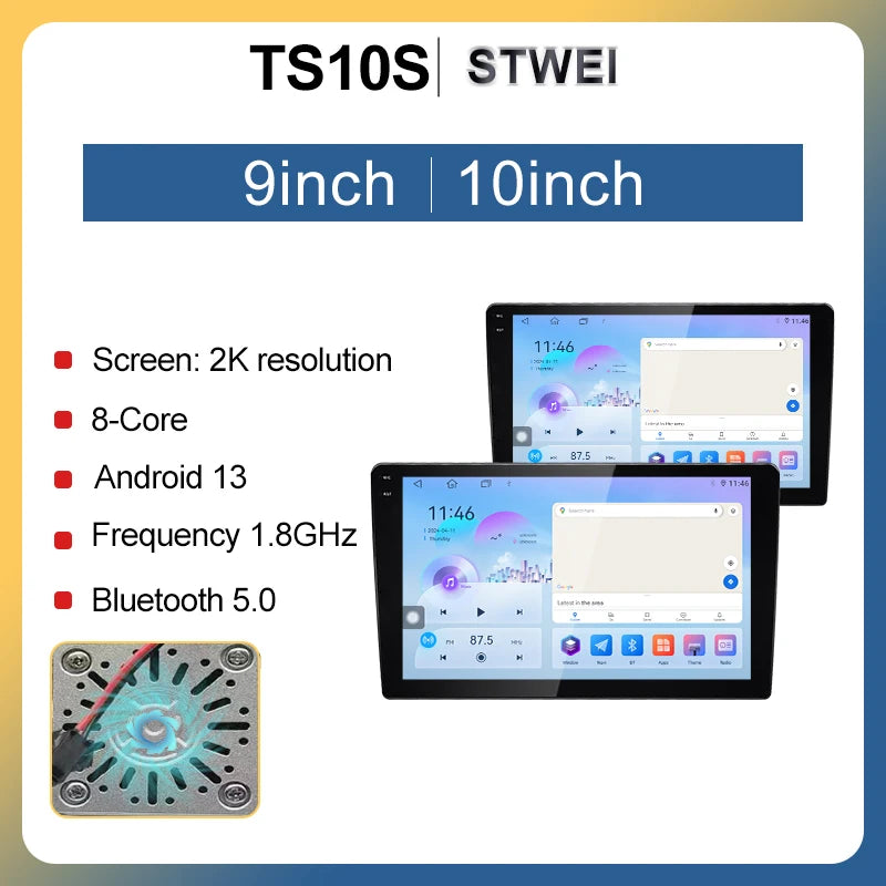 1DIN android13 360 Panorama Car Radio 7/9/10inch Universal Host