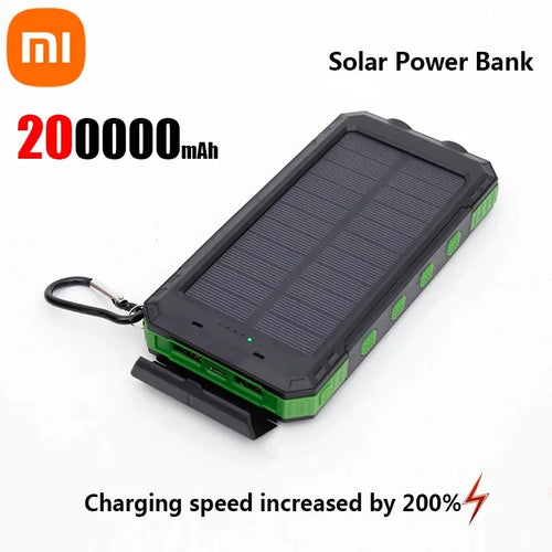 Xiaomi Solar 200000mAh Power Bank Portable Large Capacity Charger