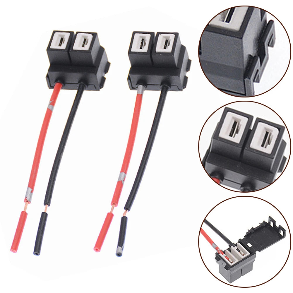 2pcs Socket Adapter Wiring Harness Sockets Car Wire Connector Cable