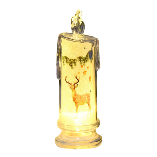 Electronic Candle Christmas Decoration Transparent Built-in Printed