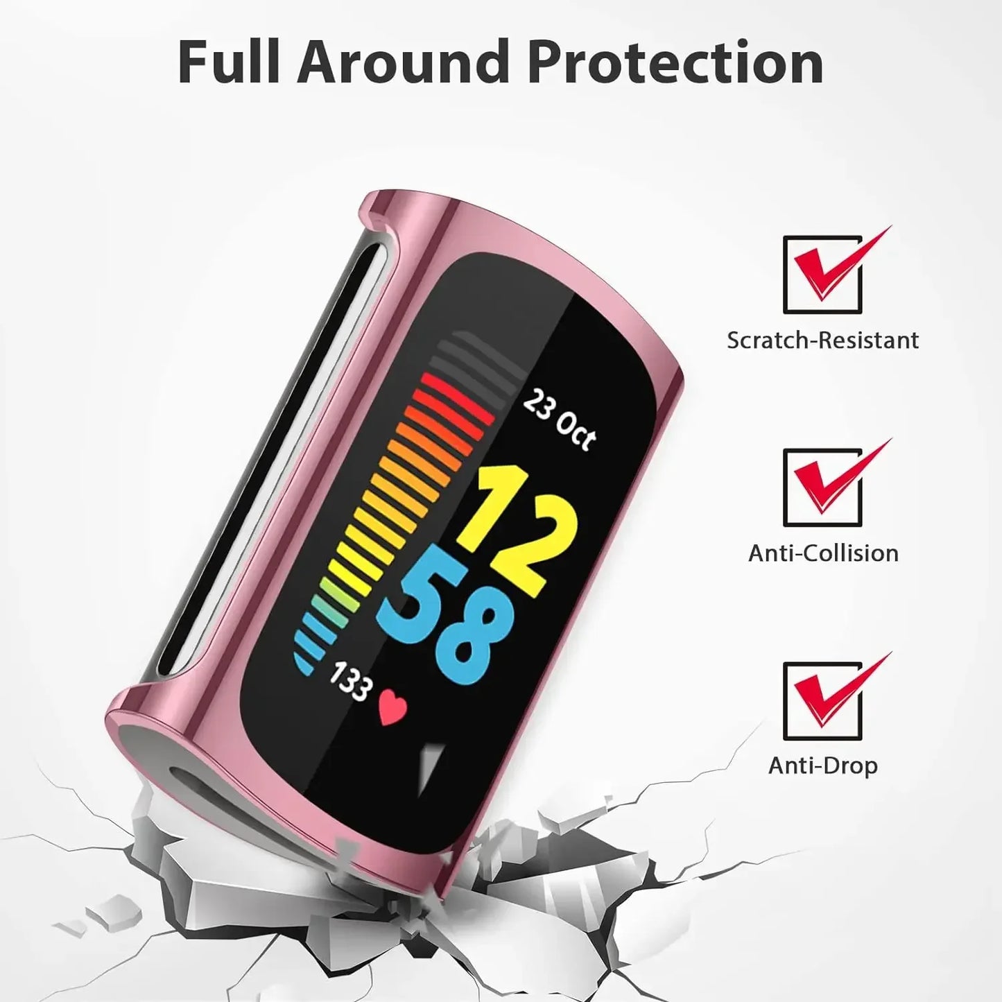 Screen Protector For Fitbit Charge 6 Case TPU Protective Cover For