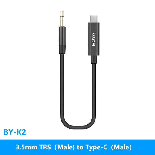 BOYA BY-K1-K9 3.5mm TRS to Lightning/Typec iPhone Android Phone Audio