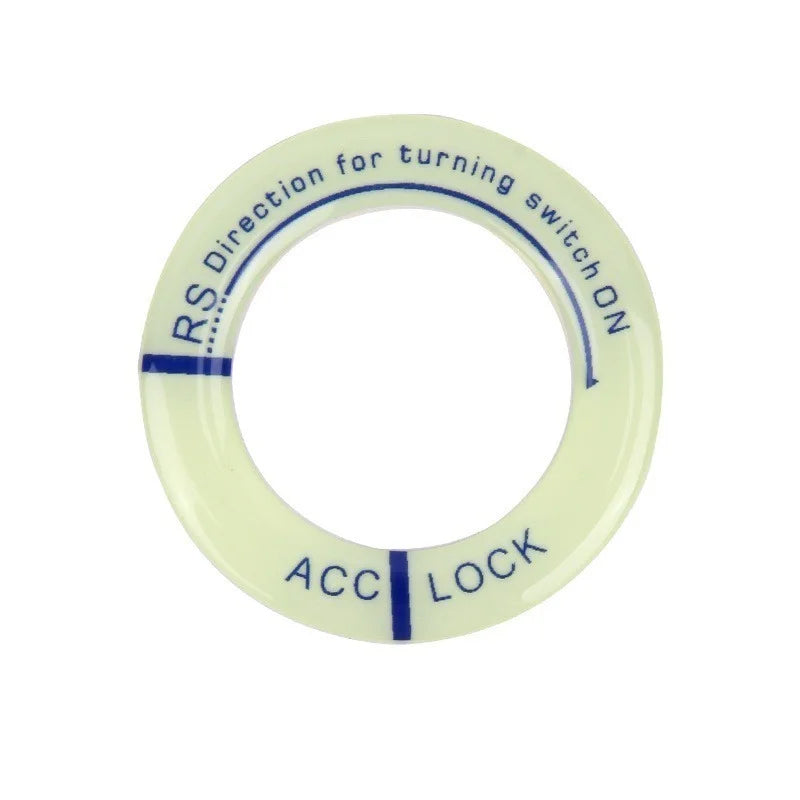 Night Luminous Car Ignition Key Ring Stickers Auto Motorcycle 3D