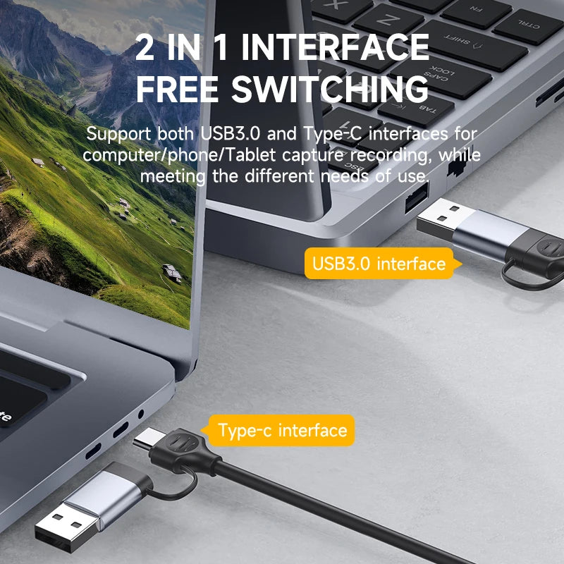 Hagibis USB 3.0 Video Capture Card With 100W PD For Meta Quest 3 iPad