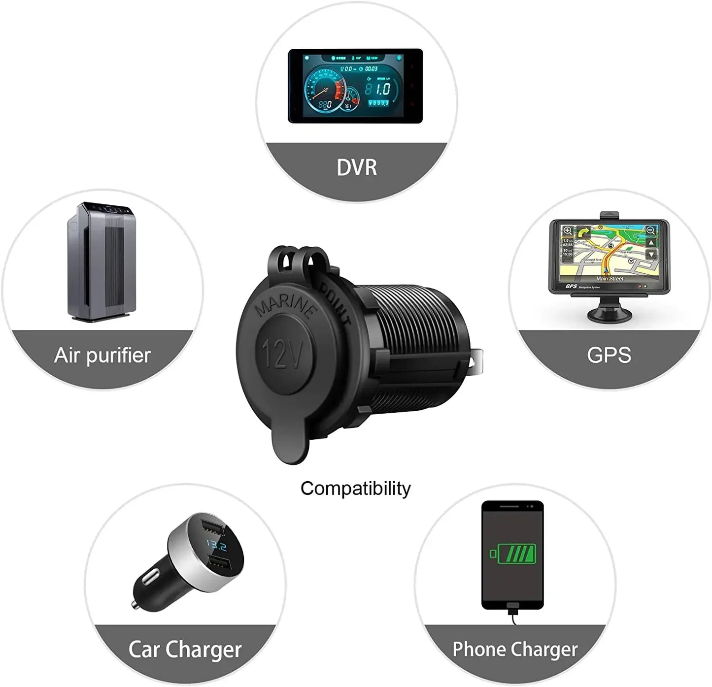 Cigarette lighter socket Automobile marine motorcycle ATV RV lighter