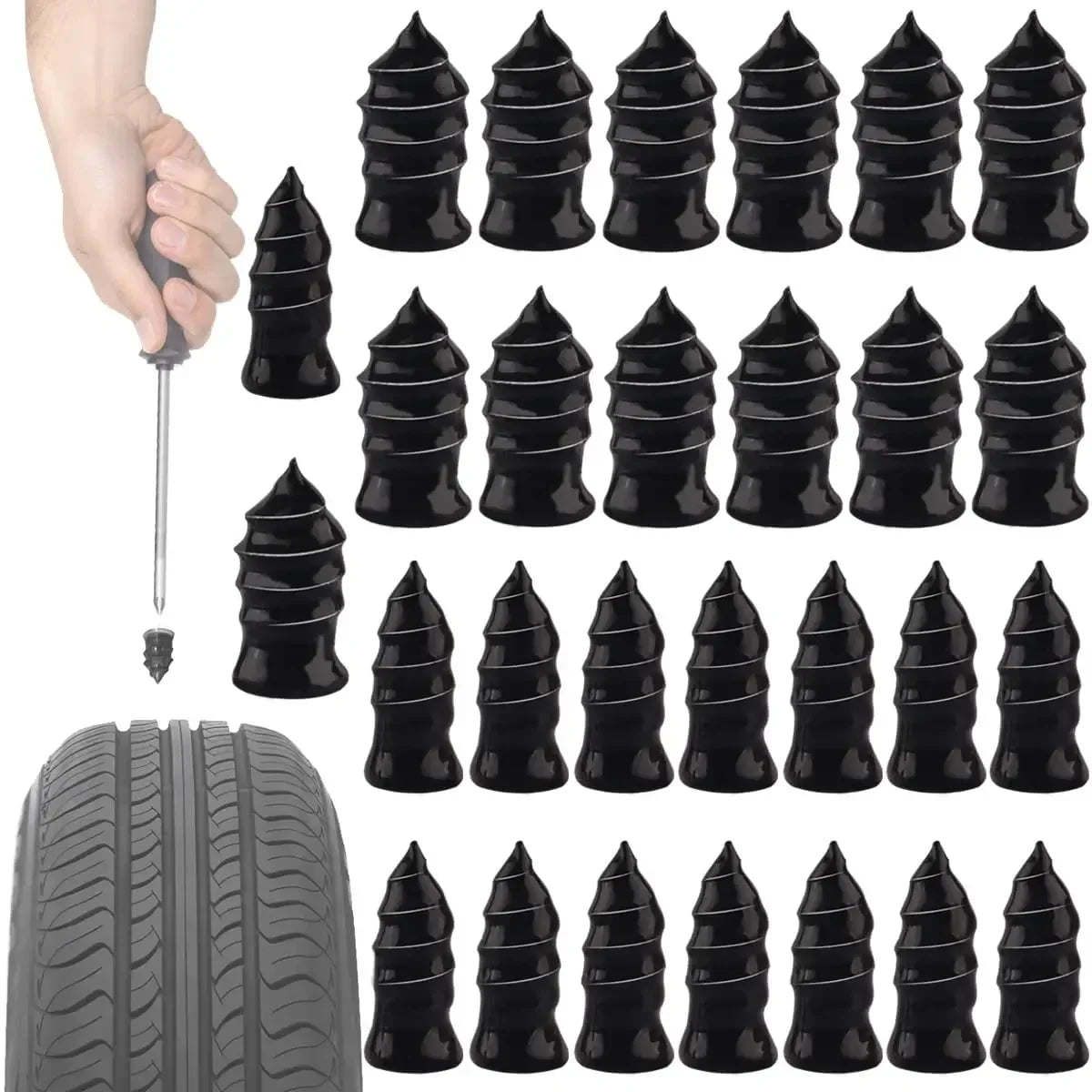 Car Tires Nails Spikes Car Flat Tubeless Tire Repair Kit Truck Scooter