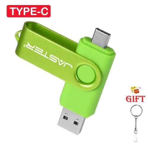 Free Custom Name OTG 2-in-1 USB Micro Type-c Flash Drive 4GB 8GB 16GB