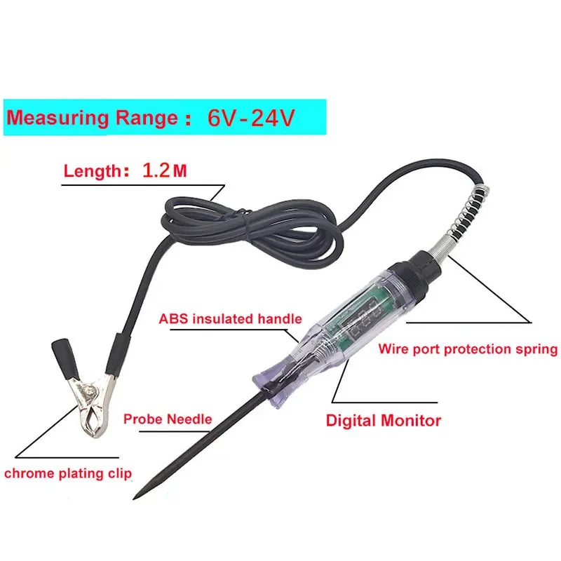 Car Truck Voltage Circuit Tester Auto 3V 6V 12V 24V 36V Tools Car