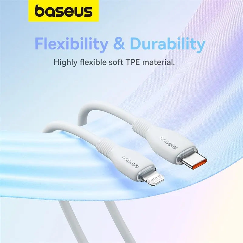 Baseus TPE USB C Cable For iPhone 14 13 12 11 Pro Max Xs 8 Plus iPad