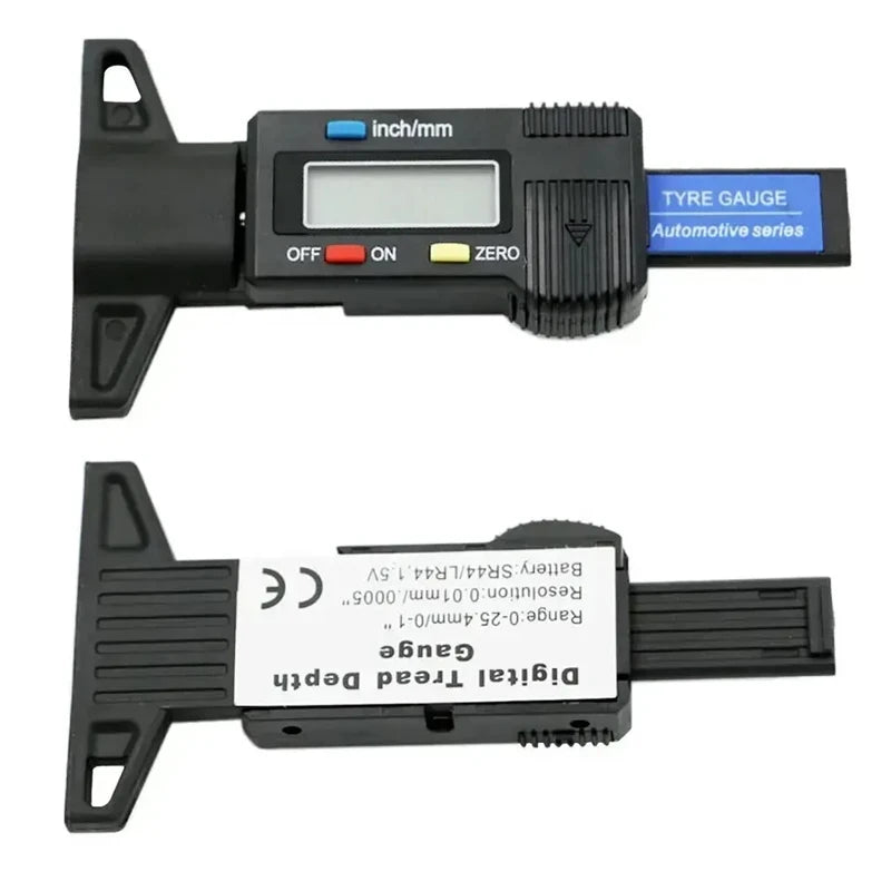Digital Depth Gauge Caliper Tread Depth Gauge LCD Tire Tread Gauge For