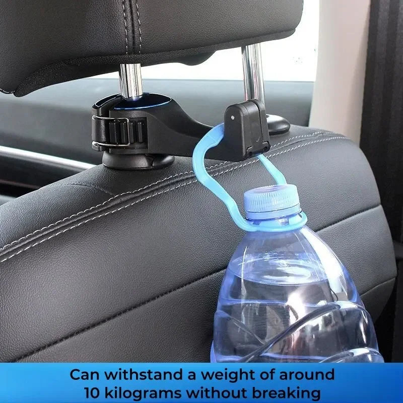 Car Headrest Hook & Phone Holder Seat Back Hanger for Rear Seat Cradle