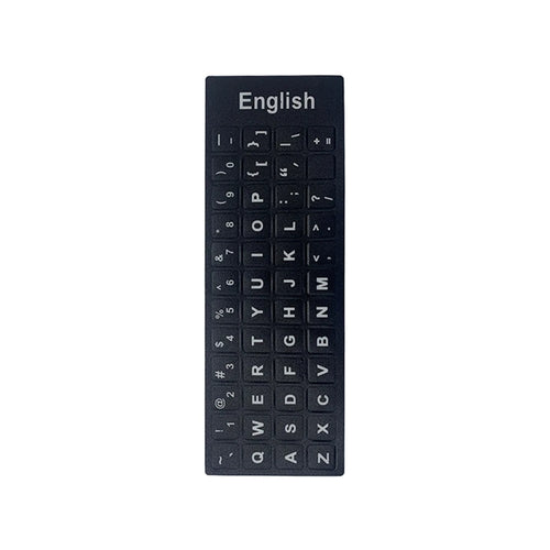 English Spanish Italian Korean Keyboard Sticker Durable Alphabet Black