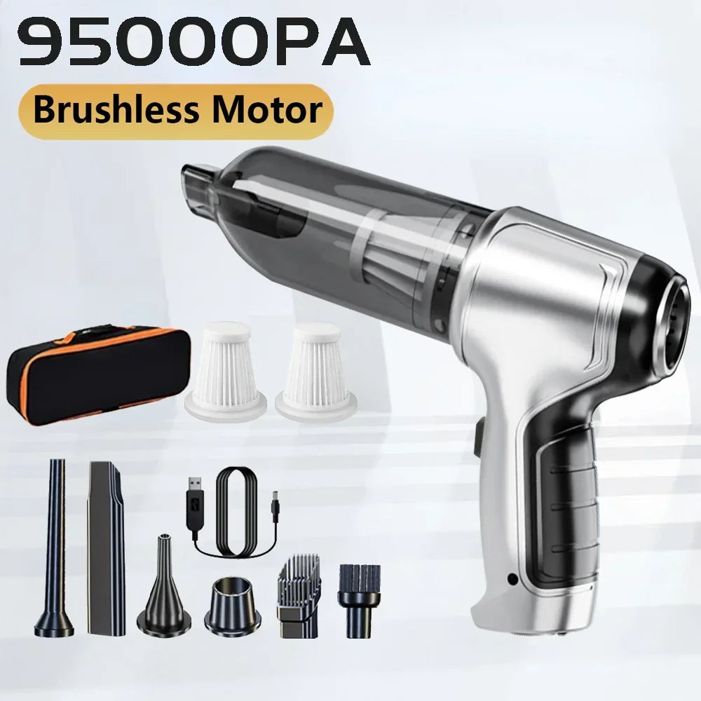 95000PA Car Vacuum Cleaner  Wireless Powerful Cleaning Machine Auto