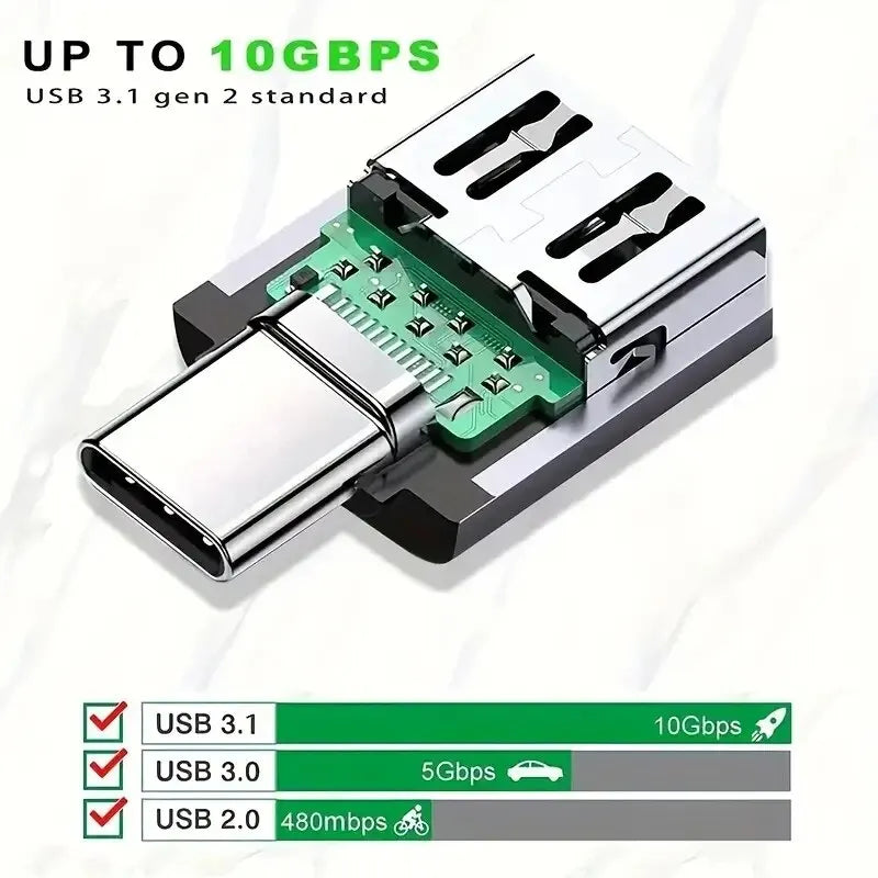 LED USB 3.0 To Type C Adapter OTG To USB C USB-A To Micro USB Type-C