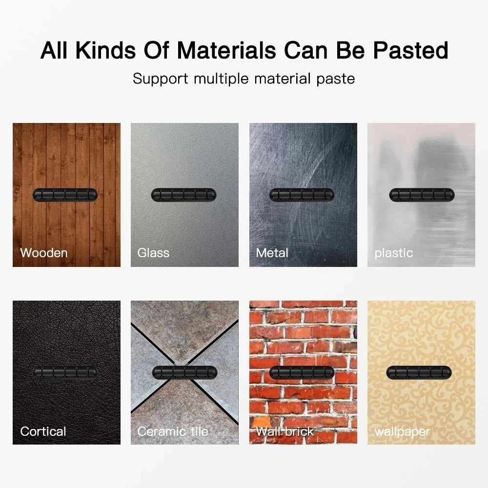 NNBILI Cable Holder Clips Cable Organizer Silicone USB Cable Winder