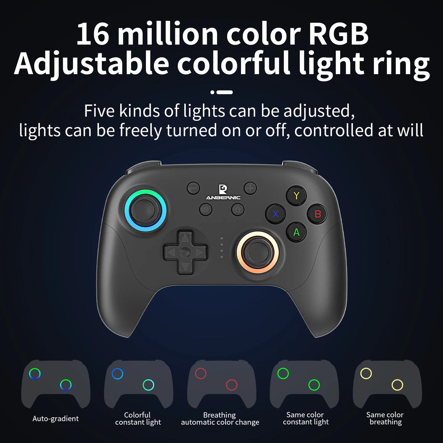 ANBERNIC RG P01 Gaming Controller Wired/Wireless Bluetooth Gamepad