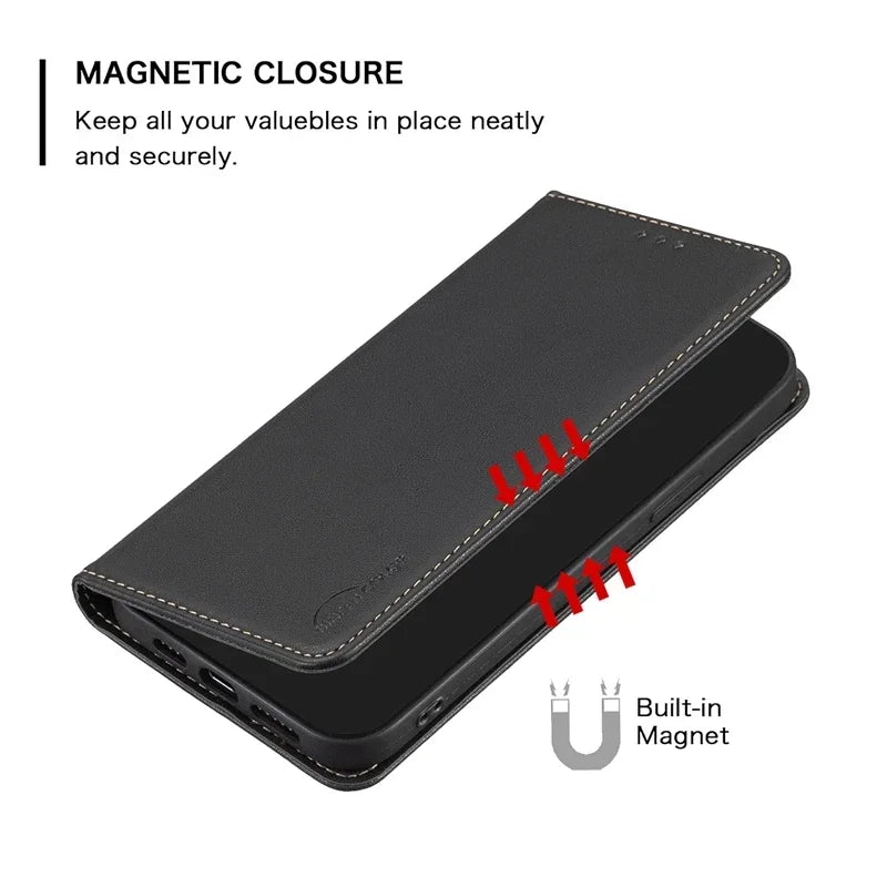 For Xiaomi Redmi 14C Case Magnetic Flip Phone Case on For Fundas Xiomi