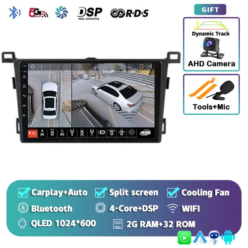 Android 14 Carplay For Toyota RAV4 Rav 4 2013 2014 2015 2016 2017 2018